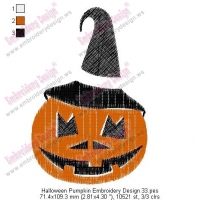 Halloween Pumpkin Embroidery Design 33